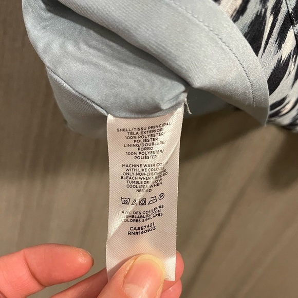 LOFT Gray and Black Leopard Print Long Sleeve Dress - Picture 14 of 16